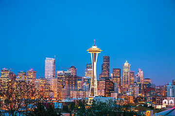 Image showing Downtown Seattle as seen from the Kerry park