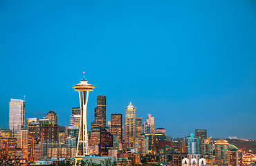 Image showing Downtown Seattle as seen from the Kerry park