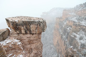 Image showing Grand Canyon snow