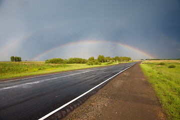 Image showing Road to the rainbow.