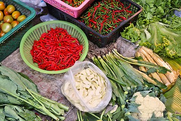 Image showing Vegetable market in Thailand