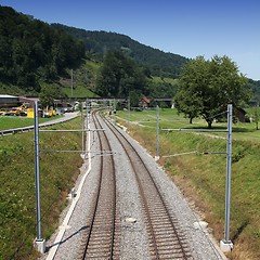 Image showing Railroad in mountains