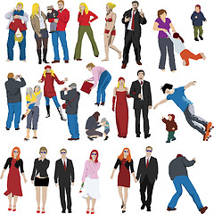 Image showing Lots of people (vectors)