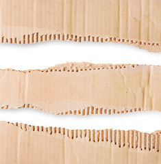 Image showing Three Pieces Of Corrugated Cardboard