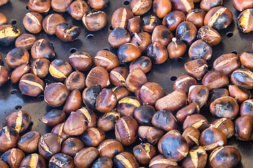 Image showing Grilling chestnuts.