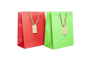 Image showing Giftbags with tags isolated