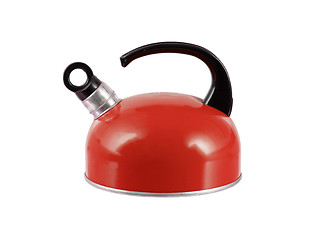 Image showing Red kettle isolated