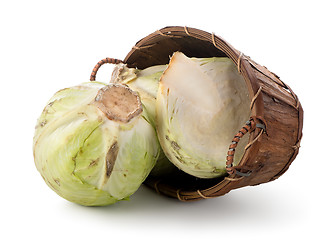 Image showing Cabbage in a basket