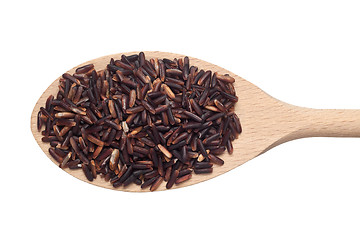 Image showing Spoonful of red rice