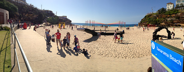 Image showing Sculptures on the beach at Tamarama