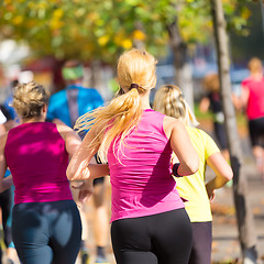 Image showing Group of people running.