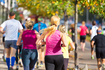 Image showing Group of people running.