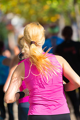 Image showing Group of people running.