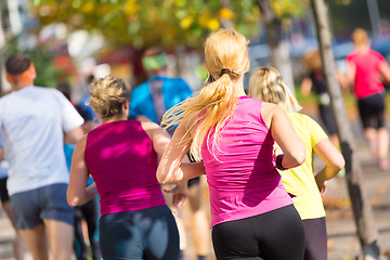 Image showing Group of people running.