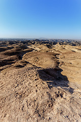 Image showing panorama of fantrastic Namibia moonscape landscape