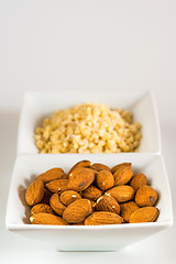 Image showing almonds, whole and minced