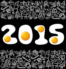 Image showing Vector eggsnumbers 2015
