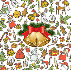 Image showing Christmas objects and elements