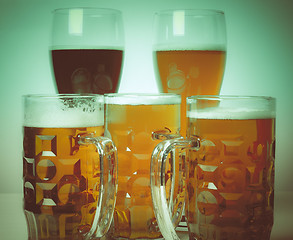 Image showing Retro look German beer