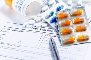 Image showing drug test report