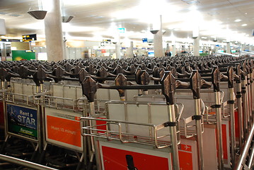 Image showing Luggage trolleys