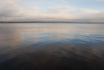 Image showing expanse of Lake Onega windless morning