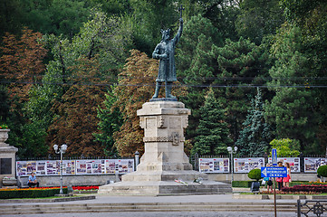 Image showing Monument of Stefan the Great, cel Mare, in Chisinau, Moldova