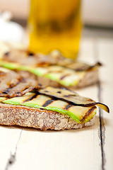 Image showing grilled vegetables on bread