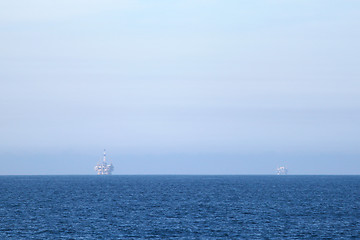 Image showing Two Oil Rigs