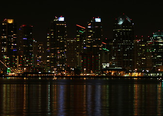 Image showing San Diego Skyline Night