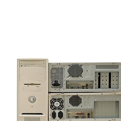 Image showing old computers  for electronic recycling