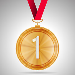 Image showing Vector illustration of first place medal