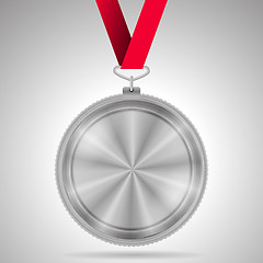 Image showing Vector illustration of silver medal