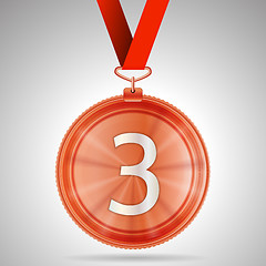 Image showing Vector illustration of third place medal