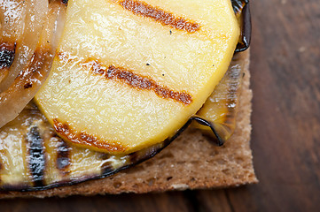 Image showing grilled vegetables on bread