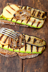 Image showing grilled vegetables on bread