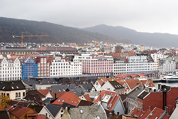 Image showing Colorful autumn in Bergen, Norway