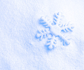 Image showing snowflake against a background of snow