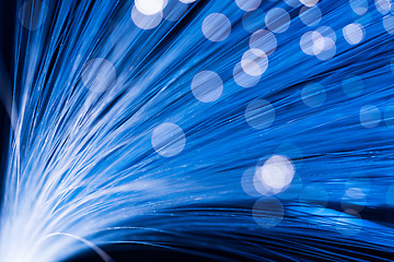 Image showing Optical fibre in blue