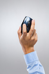 Image showing Businessman hand click on mouse