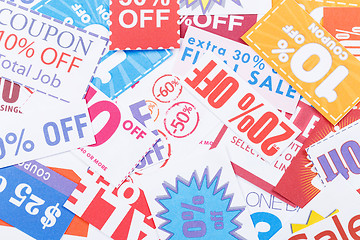 Image showing Group of discount coupon