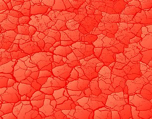 Image showing Cracked red