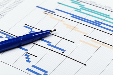 Image showing Project plan with pen