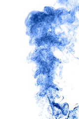 Image showing Blue smoke on white