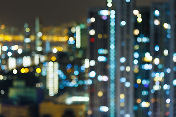 Image showing Blurred unfocused building light 