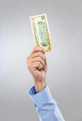 Image showing Businessman hand hold with cash