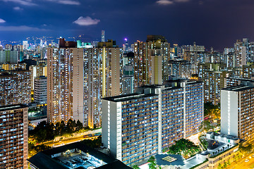 Image showing Hong Kong city life at night