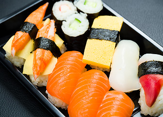 Image showing Sushi set in box