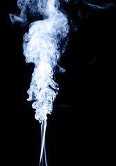 Image showing White smoke on black