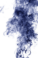 Image showing Blue smoke on white